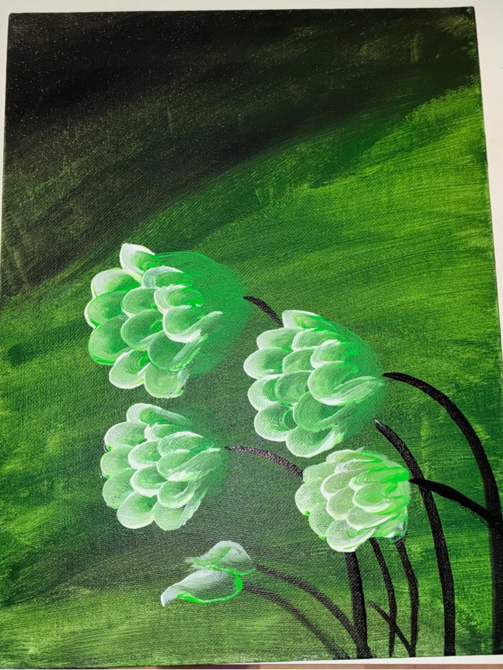 “Emery” -M.F Original Green Floral Canvas